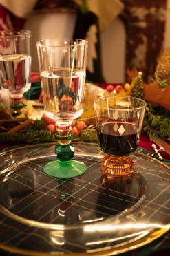 Christmas Tree Napkin and Tartan Vidro Placemat, Set of 2