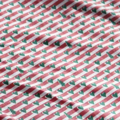 Christmas Tree Stripe Women's Button Front Long Pajama Set