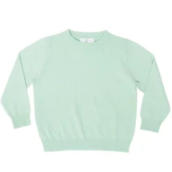 Christopher Crewneck Sweater in Mid Ocean Mint