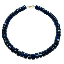 Chunky Lapis Necklace with Spacers