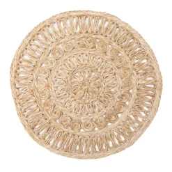 Circolo Abaca Round Placemat in Natural, Set of 4