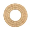 Circular Wicker Wall Mirror