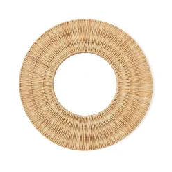 Circular Wicker Wall Mirror
