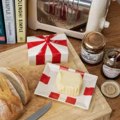 Circus Stripe Butter Dish