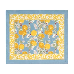 Citron Mats in Bleu & Yellow, Set of 6