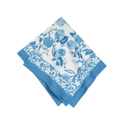 Citron Napkins in Bleu, Set of 6