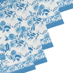 Citron Napkins in Bleu, Set of 6