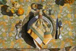 Citron Napkins in Vert & Yellow, Set of 6