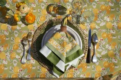Citron Napkins in Vert & Yellow, Set of 6