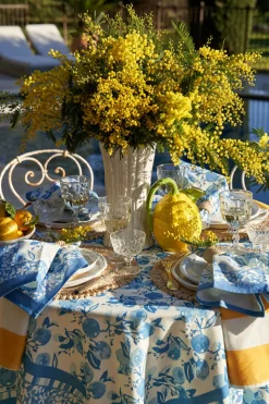 Citron Tablecloth in Bleu