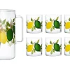 Citrus Jug with Set of 6 Tumblers