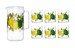 Citrus Jug with Set of 6 Tumblers