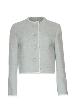 Clara Blazer in Blue Tweed