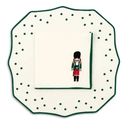 Clara Placemat and Napkin Set in Off White