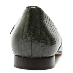 Clarita Belgian Crocco Loafer in Sage Leaf