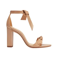 Clarita Block 90 in Beige Leather