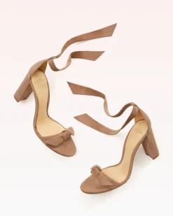 Clarita Block 90 in Cameo Suede