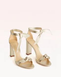 Clarita Block 90 in Golden Leather