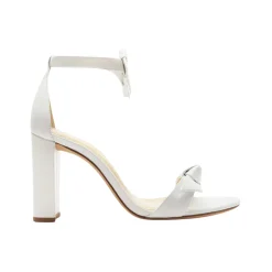 Clarita Block 90 in White Leather