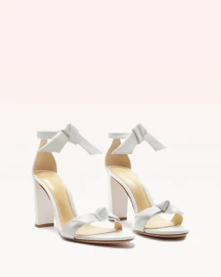 Clarita Block 90 in White Leather