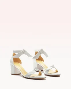 Clarita Block 60 in White Leather