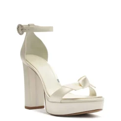 Clarita Bridal Platform Bridal 120 in Satin Bianco
