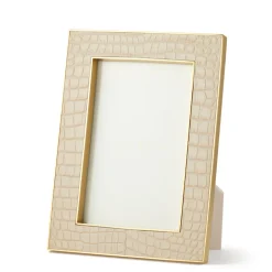 Classic Croc Leather Frame, Fawn