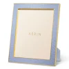 Classic Croc Leather Frame, Hydrangea Blue 8 x 10