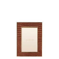 Classic Croc Leather Frame in Chestnut