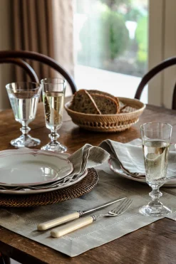 Classic Hemstitch Linen Placemat in Natural