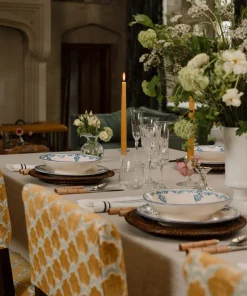 Classic Hemstitch Linen Tablecloth in Natural