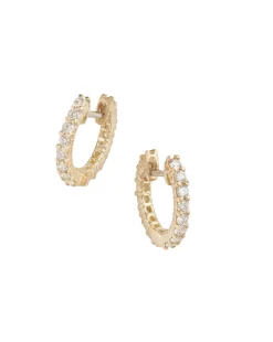 Classic Petite Diamond Hoop