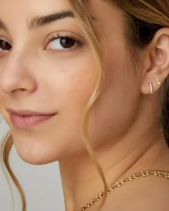 Classic Petite Diamond Hoop