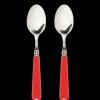 Classic Red Dessert Spoons, Set of 2