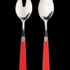 Classic Red Salad Server Set