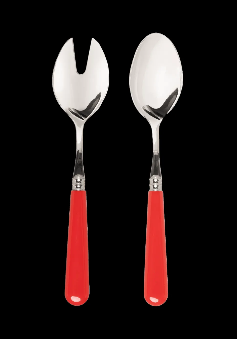 Classic Red Salad Server Set