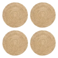 Classic Round Natural Placemat, Set of 4