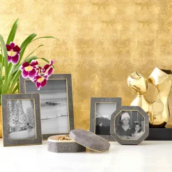 Classic Shagreen Frame, Dove