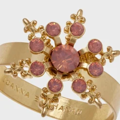 Classic Snowflake Skinny Napkin Rings in Pastel, Set of Four