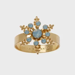 Classic Snowflake Skinny Napkin Rings in Pastel, Set of Four