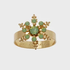 Classic Snowflake Skinny Napkin Rings in Pastel, Set of Four