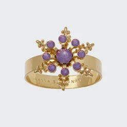 Classic Snowflake Skinny Napkin Rings in Pastel, Set of Four