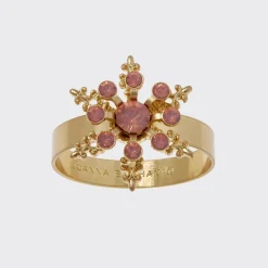 Classic Snowflake Skinny Napkin Rings in Pastel, Set of Four