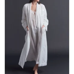 Claudette Pearl Silk Cotton Robe