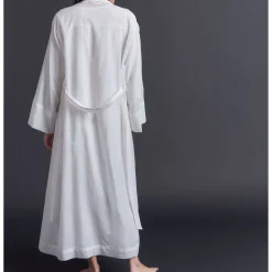 Claudette Pearl Silk Cotton Robe