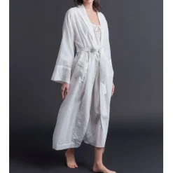 Claudette Pearl Silk Cotton Robe