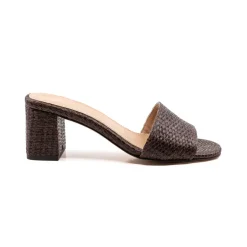 Claudia Brown Raffia Mule
