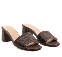 Claudia Brown Raffia Mule