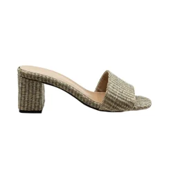 Claudia Grey Raffia Mule