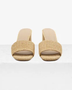 Claudia Natural Raffia Mule